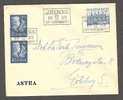 Sweden ASTRA GÖTEBORG GFF Utställning Exhibition 1955 Special Cancel Cover Vert Pair P.D.A. Atterbom - Briefe U. Dokumente