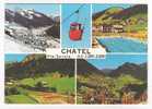 CHATEL, Haute-Savoie : Vue Générale, La Piscine, Les Courts De TENNIS,le Village, Télécabine ; TB - Châtel