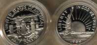 UNITED STATES USA  1/2 DOLLAR STATUE OF LIBERTY  SHIP FRONT WOMAN  BACK  1986 "S"  PROOF KM212  READ DESCRIPTION!! - Gedenkmünzen