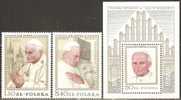 Poland 1979 Visit Of Pope John Paul II To Poland Mi# 2629-2630, Block 75 ** MNH - Unused Stamps