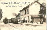 44 - NORT SUR ERDRE - Belle Vue De La Gare . Arrivée D'un Train - Nort Sur Erdre