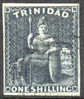 Trinidad #17 XF Used 1sh Brittania From 1859 - Trinidad & Tobago (...-1961)