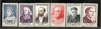 France:1954  Yvert989-94 (Michel 1015-20)   MNH** - 1927-1959 Mint/hinged