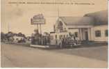 Halfway House Restaurant Gas Station Cabins, Williamstown KY On C1940 Vintage Postcard - American Roadside
