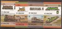 ST VINCENT - 1986 Trains. Scott 961-4. MNH ** - St.Vincent (1979-...)