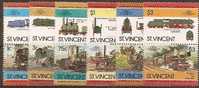 ST VINCENT - 1984 Trains. Scott 747-54. MNH ** - St.Vincent (1979-...)