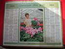 ALMANACH DES P.T.T 1964 -CALENDRIER - RAVISANTE FEMME PARMI LES FLEURS -ANNEE BISSEXTILE -5 PHOTOS - Big : 1961-70