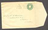Great Britain Postal Stationery Ganzsache Cover King George V. Postage HALF PENNY FS Cancel To Sweden - Stamped Stationery, Airletters & Aerogrammes