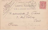 CARTE AVEC CACHET MARITIME   LIGNE N/PAQ FR No 8  1903  CARTE DE PORT SAID - Correo Marítimo