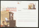 Portugal Carte Entier Postal 345 Presse Officielle Au Brésil 200 Ans Brasil 2008 Stationary 200 Years Brazil Press - Other & Unclassified