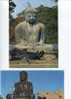(0324) - 2 Statue Of Buddha Postcard - Carte De Statue De Buddha - Boeddhisme