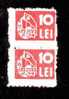 Romania  1945 REVENUE STAMP "ARLUS" 10; LEI MNH,OG PAIR. - Fiscali