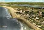 Cpsm Dentelee BARNEVILLE SUR MER ( La Plage Et Le Havre)  Vue Aerienne - Barneville