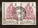 SPAIN 1945 PRO SEMINARIO  ZARAGOZA PAIR IMPERF #1 - Nationalistische Zensur