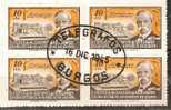 SPAIN 1945 HUERFANOS DE TELEGRAFOS BURGOS BL4 - Telegraph