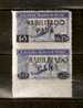 SPAIN RURAL OV. HABILITADO & NEW VALUE 5 PARA BLACK PAIR - Spanish Civil War Labels