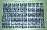 SPAIN RURAL OV. HABILITADO & NEW VALUE 5 PARA RED PAIFULL SHEET OF 100 STAMPS - Military Service Stamp