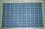 SPAIN RURAL OV. HABILITADO & NEW VALUE 5 PARA GREEN PAIFULL SHEET OF 100 STAMPS - Nationalist Issues