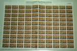 SPAIN 1945 HUERFANOS DE TELEGRAFOS OV. MELILLA FULL SHEET OF 100 STAMPS - Vignette Della Guerra Civile