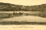 MORVAN - L´Etang Du CHATELET, Promenade En Barque, Personnages - TBE, Carte Petit Format Neuve, Sépia, 2 Scans - Chateau Chinon