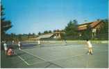 Grossinger NY Tennis Court And Club House On C1960s Vintage Postcard - Tennis