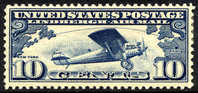 US C10 Mint Hinged 10c Lindbergh Airmail From 1927 - 1b. 1918-1940 Ungebraucht