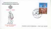 PJM2106 Lutte Contre La Drogue Seringue Croix Rouge 2106 Monaco 1997 FDC Premier Jour - Drogen