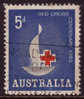 1963 - Australian Centenary 5d RED CROSS Stamp FU - Gebraucht