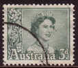 1959-1962 - Australian Queen Elizabeth II Definitive Issue 3d GREEN Stamp FU - Gebruikt