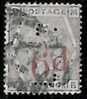 GREAT BRITAIN - 1880/83 QUEEN VICTORIA 6d OVERPRINT PLATE 18 - V2041 - Perforadas