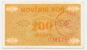 BOSNIA:  200 Dinara ND(1992) AXF *P48c  * Handstamp VITEZ - Bosnie-Herzegovine