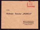 Romania Rare Cover Meter JOURNAL MUNCA !!! - Frankeermachines (EMA)