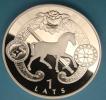 2007 LATVIA Silver Coin SIGULDA  -  1 Lats Proof  2007   HORSE , ROSE / ROSES - Latvia