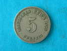 1876 E - 5 PFENNIG / KM 3 ( For Grade, Please See Photo ) ! - 5 Pfennig