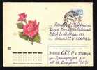 RUSSIA Entier Postaux,postal Stationery Cover With Roses 1973 Mailed. - Rozen