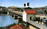 HENDAYE....LE PONT INTERNATIONAL (FRONTIERE)...CPSM PETIT FORMAT ANIME - Douane