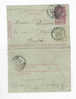 383/15 - RARE TARIF FRONTALIER - Carte-Lettre Fine Barbe 10 C + TP Armoiries 5 C YPRES 1902 Vers ROUBAIX Nord France - Cartes-lettres