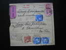 Bulletin D´expédition De Colis Postal De COLMAR 1939 En Valeur Déclarée - Cartas & Documentos
