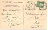 N° Y&t  171  CP ,CAD DAGUIN JUMELES   PARIS      Vers    SEVRES      18 AVRIL 1925 - Storia Postale