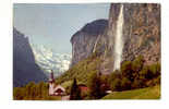 OLD FOREIGN 4127 - SWITZERLAND - SUISSE SWISS - LAUTERBRUNNEN MIT STAUBBACH - Lauterbrunnen