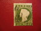 GAMBIE Colon. Brit. - 1886-87  (o)  SG# 32 Da - Y&T N°18a Vert Olive - Slaping Label - Wmk CA Couché - Gambia (...-1964)