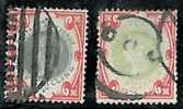 GREAT BRITAIN - 1887/90 QUEEN VICTORIA JUBILEE ISSUE 1s & 1s - V2076 - Oblitérés