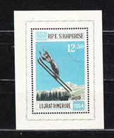 Albania   -   1963. Salto. Ski Jumping.  Leggera Linguella Sul Bordo Superiore  ( Ma Fuori  Francobollo ).  GUM Fresh - Inverno1964: Innsbruck