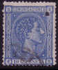 Edifil 164 Alfonso XII 10 Cts Azul 1875 Plancha 48 Usado - Gebruikt