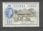 Sierra Leone 1956 SG. 212  1½d. Queen Elizabeth II & Piassava Workers MH - Sierra Leone (...-1960)