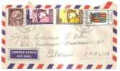 42883)lettera Aerea Spagnola  Con 4 Valori + Annullo - Storia Postale