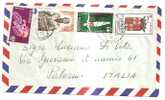 42885)lettera Aerea Spagnola  Con 4 Valori + Annullo - Lettres & Documents