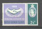 British Solomon Islands 1965 SG. 130  2s. 6d. Queen Elizabeth II. International Co-operation Year MNH - Isole Salomone (...-1978)