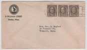 USA Cover Boston Mass. 1931 With 3 Stamps ½ Cent Nathan Hale - Covers & Documents