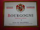 ETIQUETTE-BOURGOGNE-METHODE CHAMPENOISE-APPELLATION CONTROLEE-JEAN DE VILLEDIEU-NEGOCIANT A MEURSAULT COTE D´OR - Bourgogne